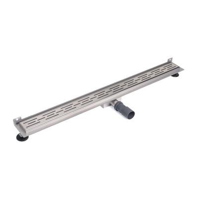 BRAUER Douchegoot - muurflens - 100x7x6.7cm - ondiep - zijuitloop - RVS