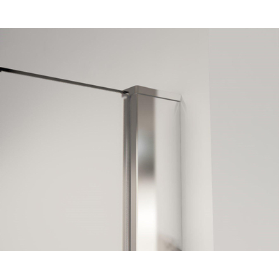 Fortifura Galeria inloopdouche - 90x200cm - mat glas - wandarm - chroom