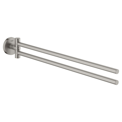 GROHE Essentials Handdoekhouder - 45cm - dubbel - draaibaar - supersteel