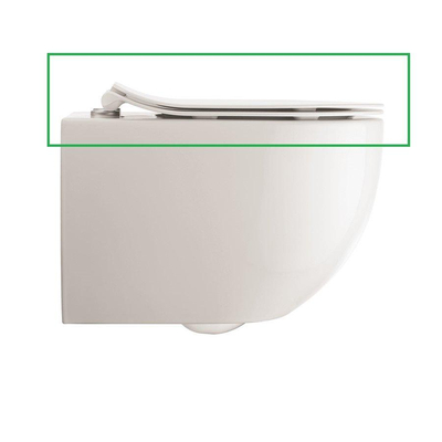 Crosswater Glide II Toiletbril - 52cm - softclose - quickrelease - mat wit
