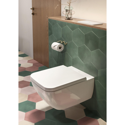 Villeroy & Boch Venticello closetzitting met deksel met softclose en quick release RVS/wit