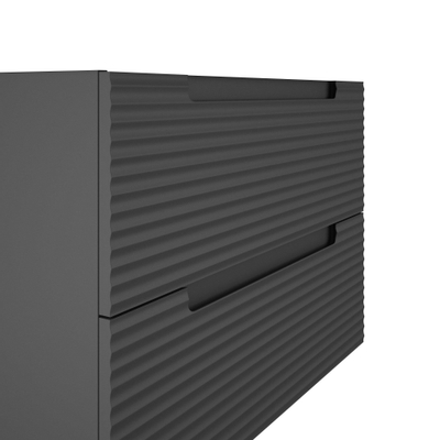 Adema Prime Balance Wastafelonderkast - 120x55x44.9cm - 4 lades - Geintegreerde greep - MDF - mat antraciet