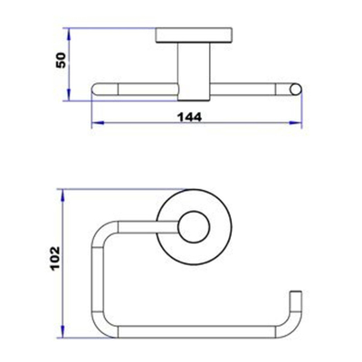 Plieger Vigo closetrolhouder chroom