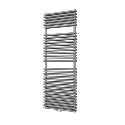 Plieger Florian Nxt M designradiator dubbel horizontaal met middenaansluiting 1406x500mm 980W parelgrijs (pearl grey)