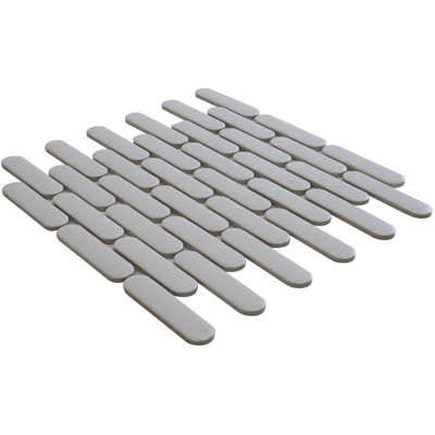 The Mosaic Factory Sevilla mozaïektegel - 30x30cm - wand en vloertegel - Ovaal - Porselein White Mat