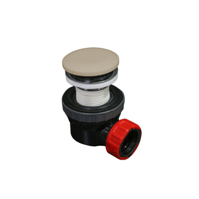 Mondiaz Click sifon - 6.7cm - ruimtebesparend - rond - Solid surface Linen