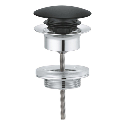 GROHE afvoergarnituur push open zwart