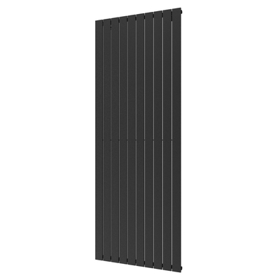 Plieger Cavallino Retto designradiator verticaal enkel middenaansluiting 2000x754mm 1666W zwart grafiet (black graphite)