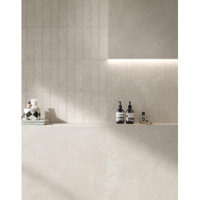 Fap Ceramiche Nobu wand- en vloertegel - 6x24cm - Natuursteen look - White mat (wit)