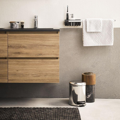 Sealskin Woodblock Badmat 52x90 cm Teak Zwart