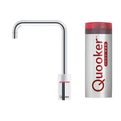 Quooker NL Nordic square kokendwaterkraan opbouw uitloop draaibaar met Pro3 reservoir RVS OUTLETSTORE