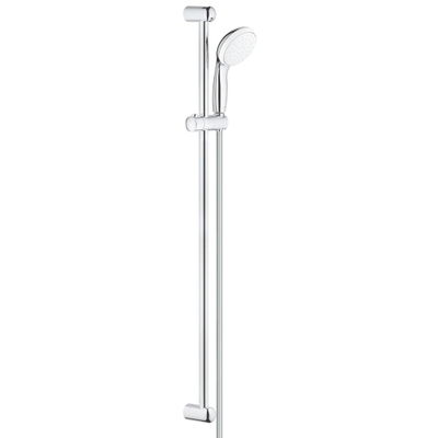 GROHE New Tempesta 100 Glijstangset - 90cm - ronde handdouche - 1 straalsoort - gladde doucheslang - chroom/wit