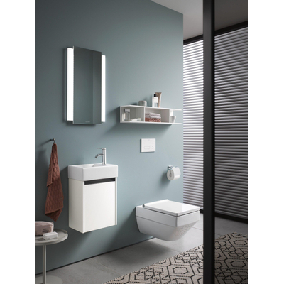 Duravit Ketho 2 wastafelonderbouwkast met 1 deur 36.4x23.8x44cm links, met greep antraciet wit mat