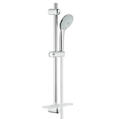 GROHE Euphoria 110 Mono Glijstangset - 60cm - ronde hanndouche - 1 straalsoort - gladde doucheslang - met zeepschaal - chroom