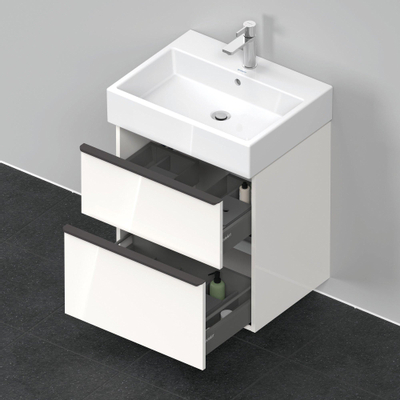 Duravit D-Neo wastafelonderkast 58.4x62.5x44.2cm 2 lades wit Hoogglans