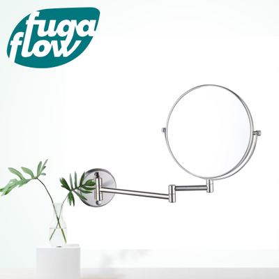 Fugaflow make-up spiegel - 20cm - rond - PVD - geborsteld RVS -