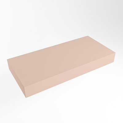 Mondiaz TOP 46 Vrijhangend Topblad - 100x46x12cm - geschikt voor waskom - Solid surface - Rosee