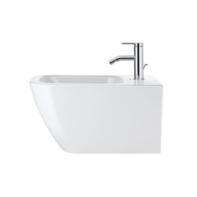 Duravit HappyD 2 wandbidet 35.5x54cm met overloop met kraangat wit