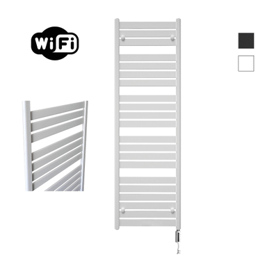 Sanicare HVW - Moda electrische WifiRadiator - 160x60cm - mat wit met thermostaat wit - rechtsonder