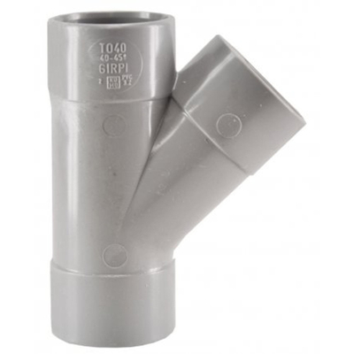 Nicolle/ Jimten/ Redi T-stuk 3 x mof 40 mm 45 graden PVC