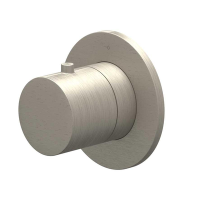 IVY Bond Afbouwdeel - voor douchekraan - doorstroom - stopkraan - symmetry - rond rozet - Geborsteld nickel PVD