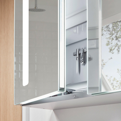 Villeroy & Boch My View 14+ spiegelkast met 2 deuren met LED verlichting verticaal 60x75x17.3cm incl. afsluitbare medicijnbox