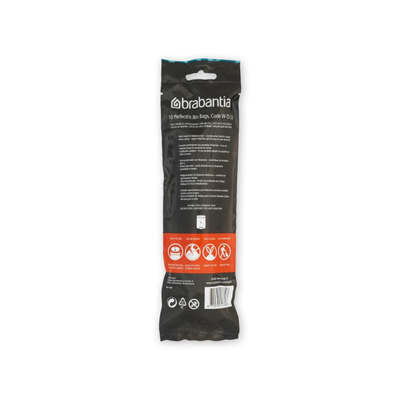 Brabantia PerfectFit afvalzak met trekbandsluiting code W, 5 liter, 10 stuks/rol