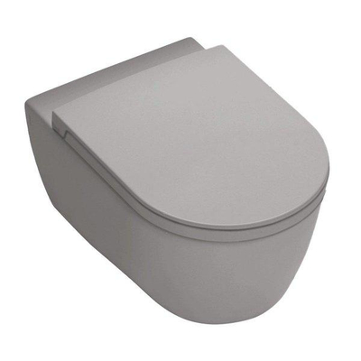 Royal Plaza Primo Toiletset - 35x54cm - hangend - spoelrandloos - diepspoel - met zitting - softclose - quick release - cement