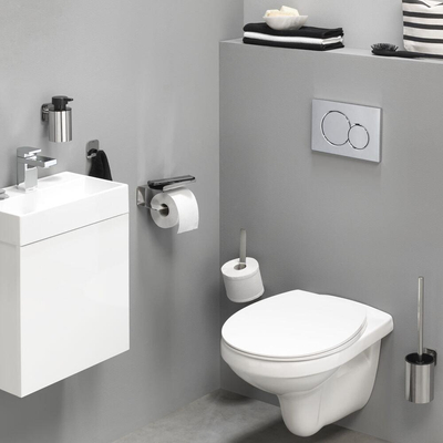 Tiger Colar Handdoekhaak - 2 haken - zelfklevend - gepolijst RVS