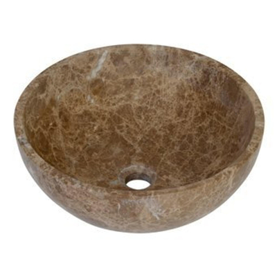 Plieger Round waskom - 38x38x13.6cm - marmer bruin