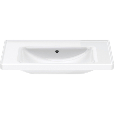 Duravit D-Neo wastafel met wondergliss 80x48x16.5cm 1 kraangat rechthoek Keramiek Wit