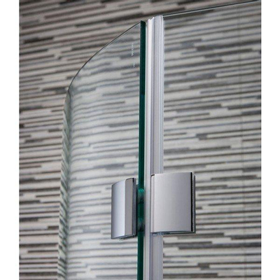 Crosswater Design New inloopdouche met draaibare zijwand 70x195cm zilver profiel helder glas