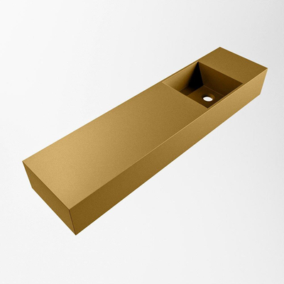 Mondiaz TYNE Fontein - 90x23x12cm - wasbak Rechts - zonder kraangaten - solid surface - Oro