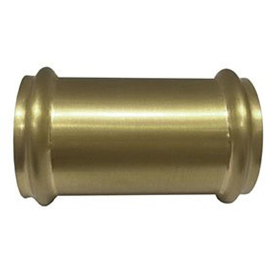 Riko Koppelstuk 32mm tbv vloerbuis geborsteld messing