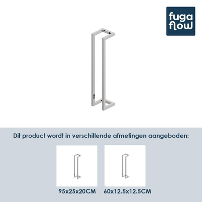 FugaFlow Tebosa handdoekrek - Badkamer - 60x12,5x12,5cm - Chroom