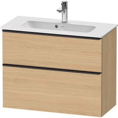 Duravit D-Neo wastafelonderkast 81x62.5x37.2cm 2 lades Natuur eiken Mat