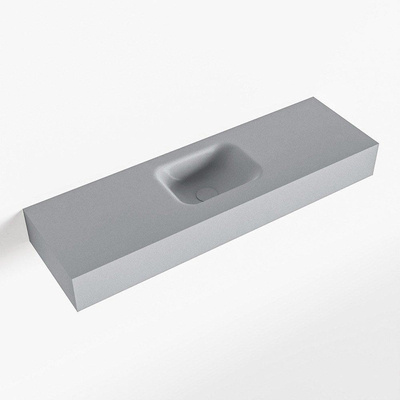 Mondiaz LEX Fontein - 100x30x12cm - wasbak midden - zonder kraangaten - solid surface - Plata