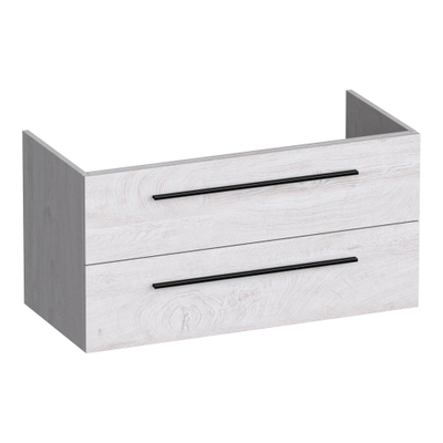 BRAUER Trust wastafelonderkast 100 excl. opbouwgrepen 2 softclose lades en 1 sifon uitsparing - Forest Seashell