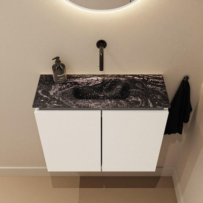 MONDIAZ TURE-DLUX 60cm toiletmeubel Talc. EDEN wastafel Lava positie midden. Zonder kraangat.