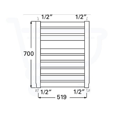 Plieger Vela designradiator horizontaal 700x560mm 359W wit