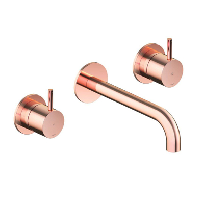 Hotbath Cobber afbouwdeel wastafelmengkraan en 18 cm uitloop roze goud OUTLETSTORE