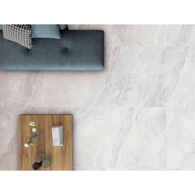 Cifre Ceramica Luxury wand- en vloertegel - 60x120cm - gerectificeerd - Natuursteen look - White gepolijst (wit)