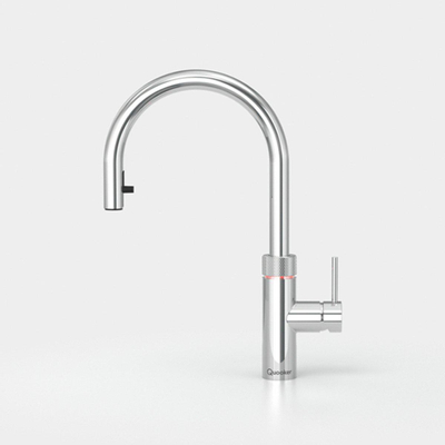 Quooker NL Flex kokendwaterkraan opbouw uitloop draaibaar met uittrekbare uitloop met Combi+ reservoir & Cube reservoir Chroom