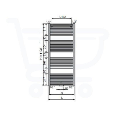 Vasco Bonsai BSRM S designradiator 496x1122mm 585 watt wit