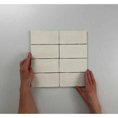 Cifre Ceramica Atlas wandtegel - 7.5x15cm - 8.5mm - Rechthoek - Ivoor glans