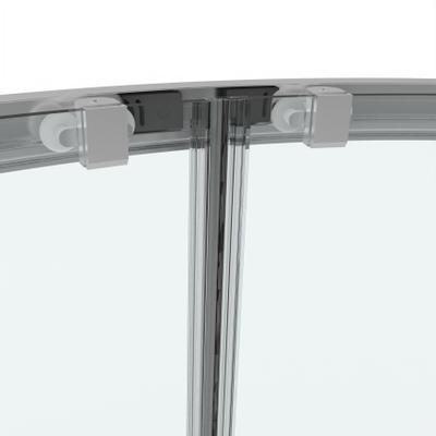 Saniclass Kay Douchecabine - 100x100x185cm - kwartrond - chroom profiel - helder glas