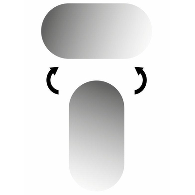 INK SP26 Spiegel - 40x3x80cm - ovaal - zonder kader - aluminium Spiegel