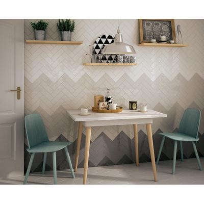 Equipe Cerámicas Premium Countri Voor wandtegel - 20x6.5cm - 8mm - Gris Claro Glans