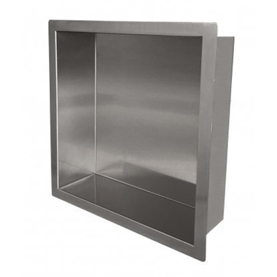 Wiesbaden inbouwnis 30x30x7cm PVD geborsteld Gunmetal OUTLETSTORE