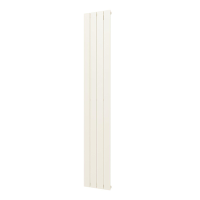 Plieger Cavallino Retto designradiator verticaal enkel middenaansluiting 1800x298mm 614W pergamon (RAL9001)